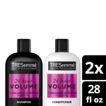 TRESemmé Twin Pack: 24 Hour Body Shampoo and Conditioner with Collagen & Peptide - 28 oz each